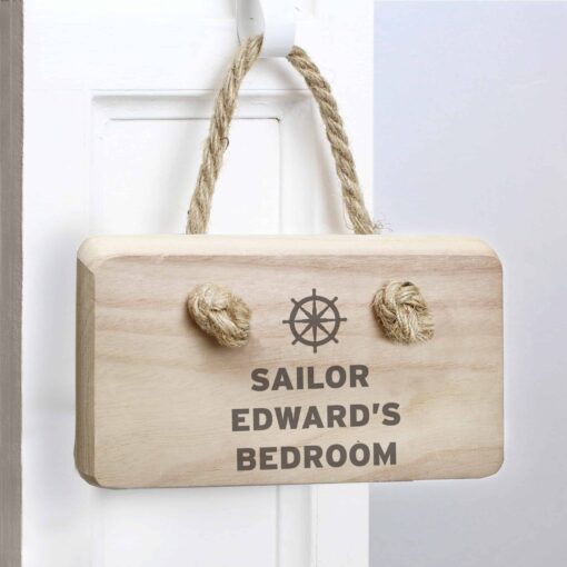 (product) Personalised Nautical Wooden Sign