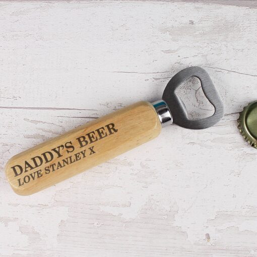 (product) Personalised Wooden Bottle Opener