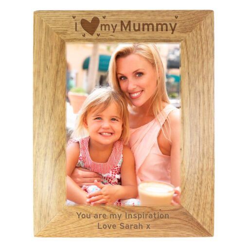 (product) Personalised 'I Heart My' 5x7 Wooden Photo Frame