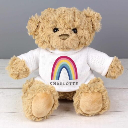 (product) Personalised Rainbow Teddy Bear