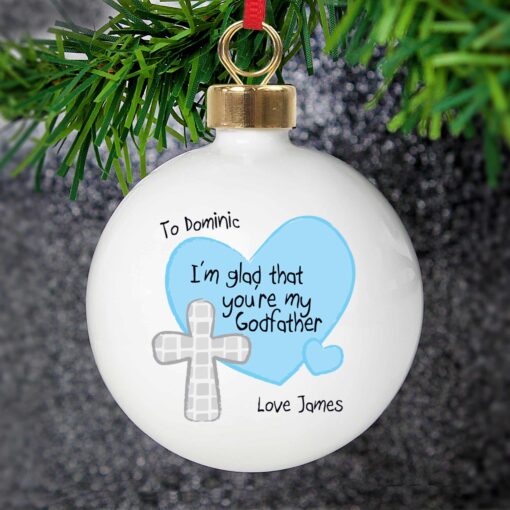 (product) Personalised Godfather Bauble