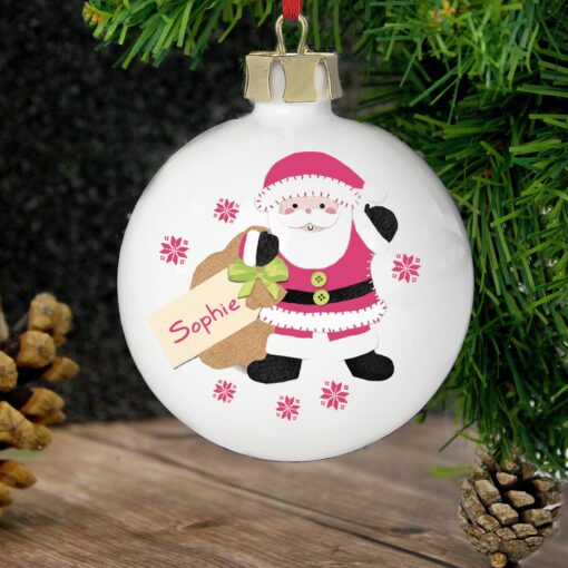 (product) Personalised Felt Stitch Santa Bauble
