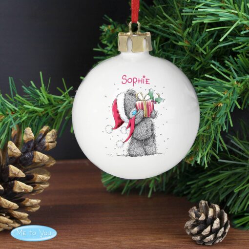 (product) Personalised Me To You Christmas Bauble