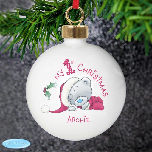 (product) Personalised Me To You My 1st Christmas Bauble