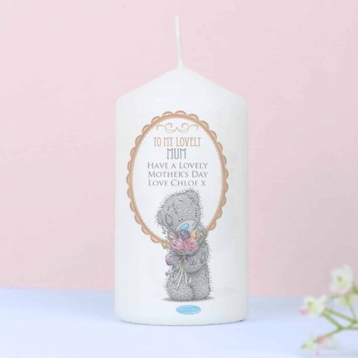 (product) Personalised Me to You Flowers Pillar Candle For Her