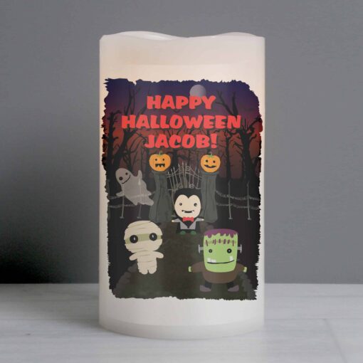 (product) Personalised Halloween LED Candle
