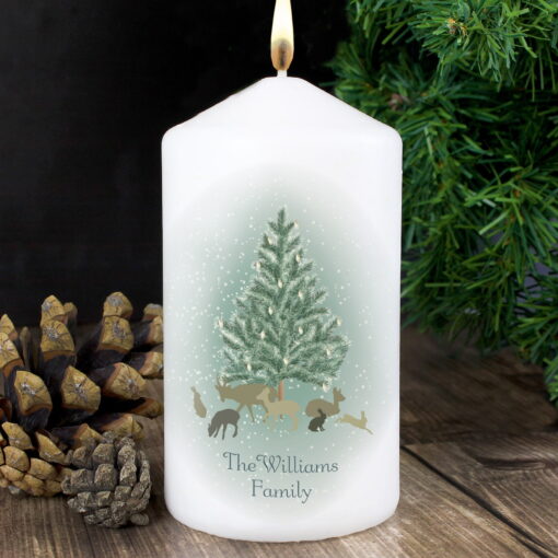 (product) Personalised A Winter's Night Pillar Candle