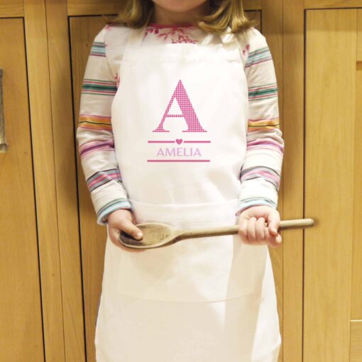 (product) Personalised Girls Initial Children's Apron