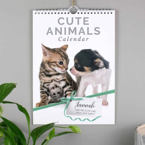(product) Personalised A4 Cute Animals Calendar