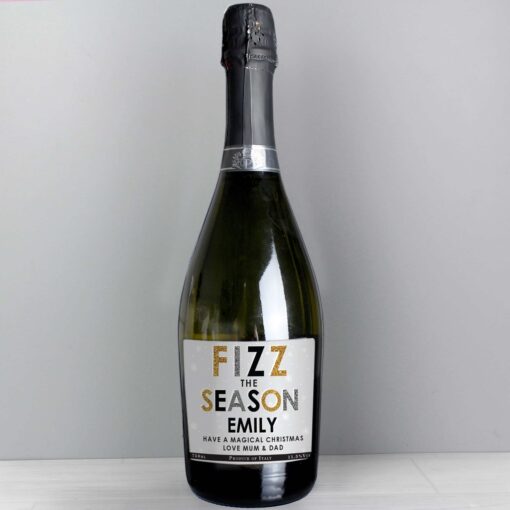 (product) Personalised Fizz The Season Bottle of Prosecco