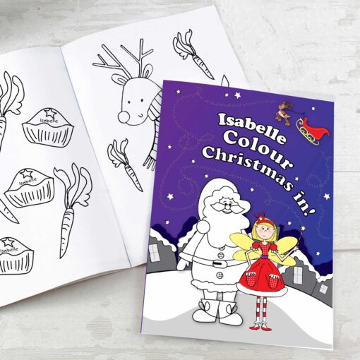 (product) Personalised 'It's Christmas' Fairy Colouring Book