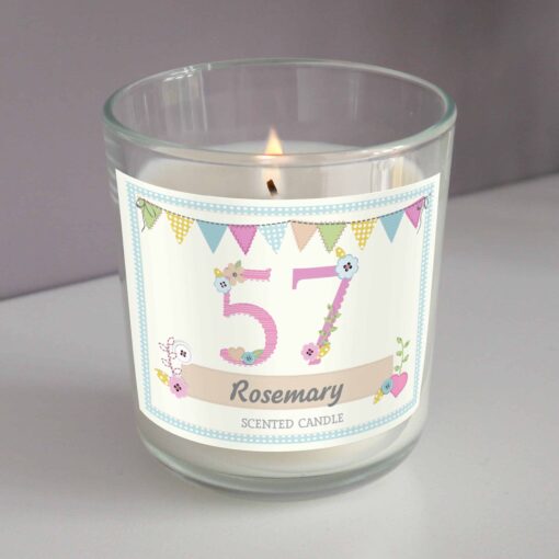 (product) Personalised Birthday Craft Scented Jar Candle