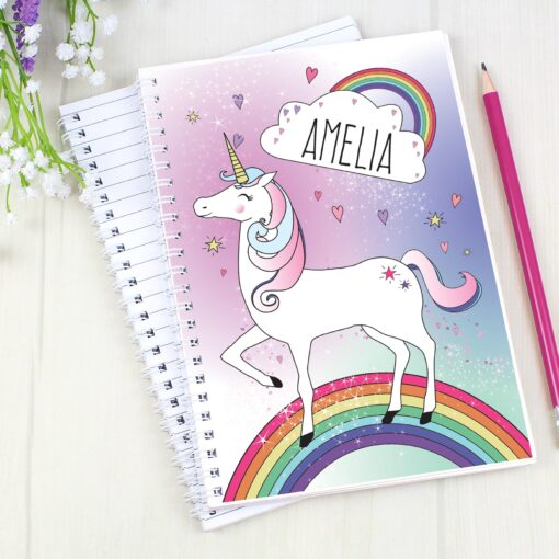 (product) Personalised Unicorn A5 Notebook