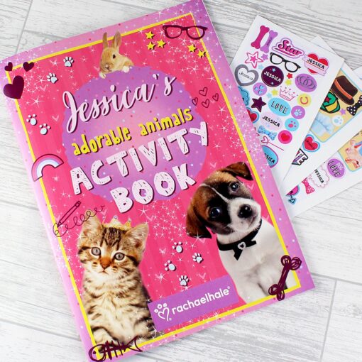 (product) Personalised Rachael Hale Adorable Animals Activity Book With Stickers