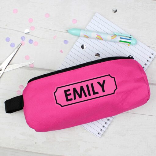 (product) Personalised Pink Pencil Case