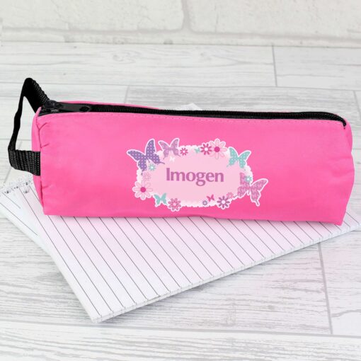 (product) Personalised Butterfly Pencil Case