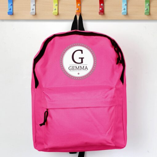 (product) Personalised Star Name Pink Backpack