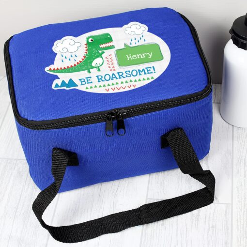 (product) Personalised 'Be Roarsome' Dinosaur Lunch Bag