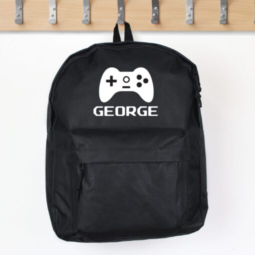 (product) Personalised Gaming Black Backpack