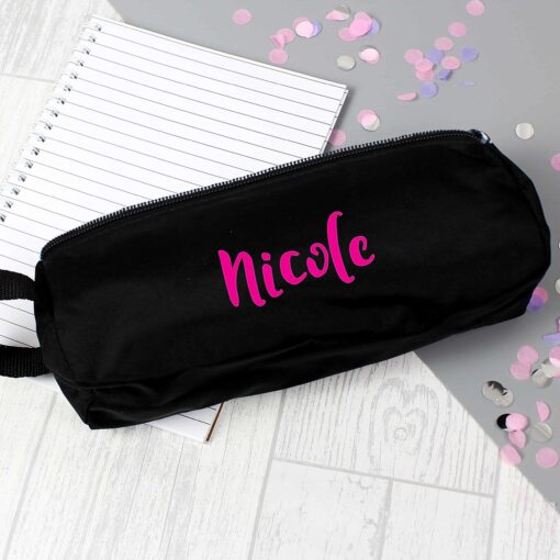 (product) Personalised Pink Name Pencil Case