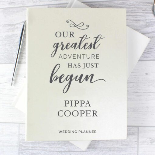 (product) Personalised Our Greatest Adventure Wedding Planner