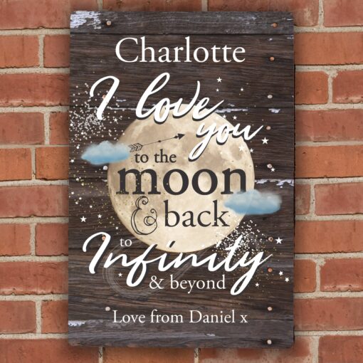 (product) Personalised 'To the Moon & Infinity' Sign