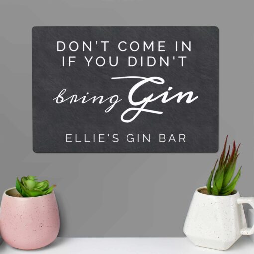 (product) Personalised Gin Metal Sign