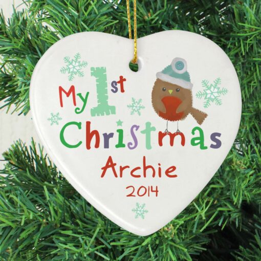 (product) Personalised My 1st Christmas Ceramic Heart
