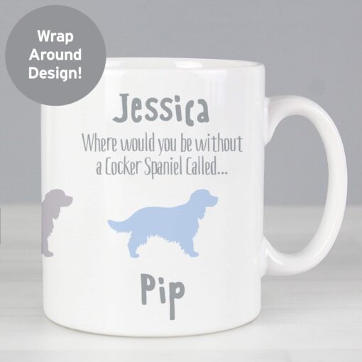 (product) Personalised Cocker Spaniel Dog Breed Mug