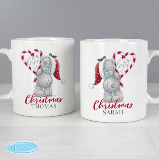 (product) Personalised Me To You 'With Love At Christmas' Couples Mug Set