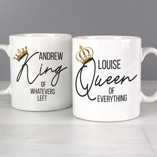 (product) Personalised King and Queen of Everything Mug Set