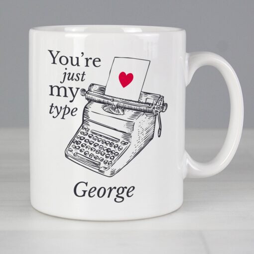 (product) Personalised Just My Type Valentines Mug