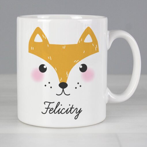 (product) Personalised Cute Fox Face Mug