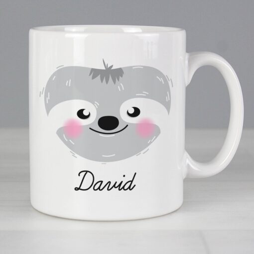 (product) Personalised Cute Sloth Face Mug