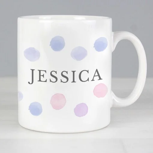 (product) Personalised Pink Spot Mug