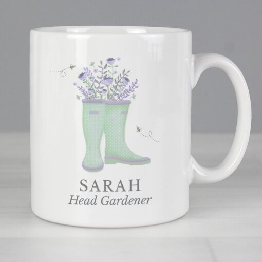 (product) Personalised Floral Wellies Mug