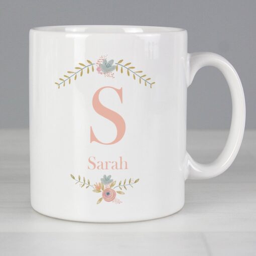 (product) Personalised Floral Bouquet Mug