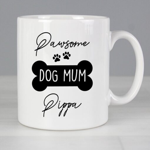 (product) Personalised Pawsome Dog Mum Mug