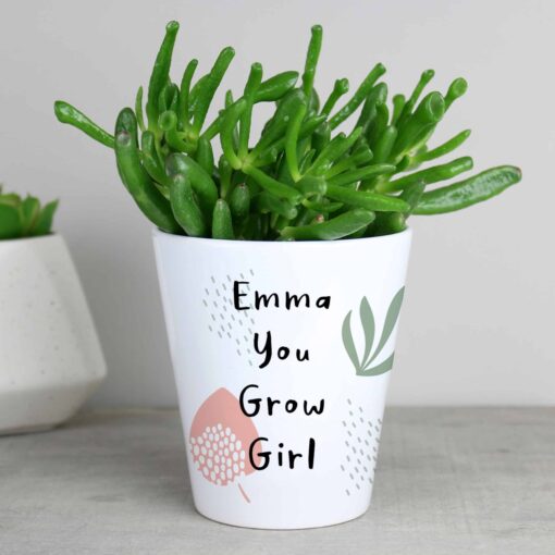 (product) Personalised Abstract Pattern Plant Pot
