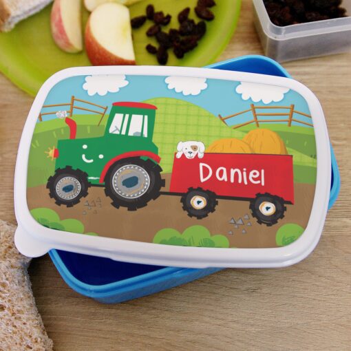 Blue Tractor Lunchbox