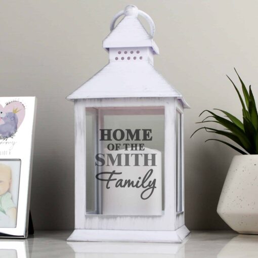 (product) Personalised The Family White Lantern