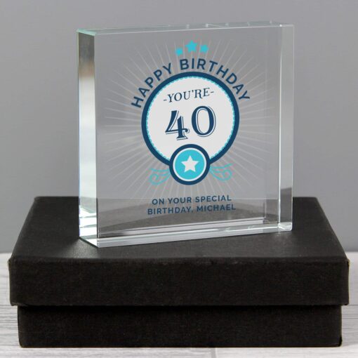 (product) Personalised Birthday Large Crystal Token