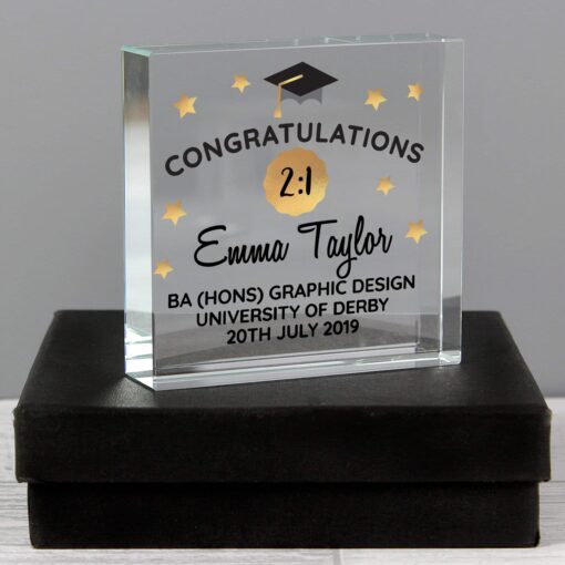 (product) Personalised Congratulations Graduation Large Crystal Token