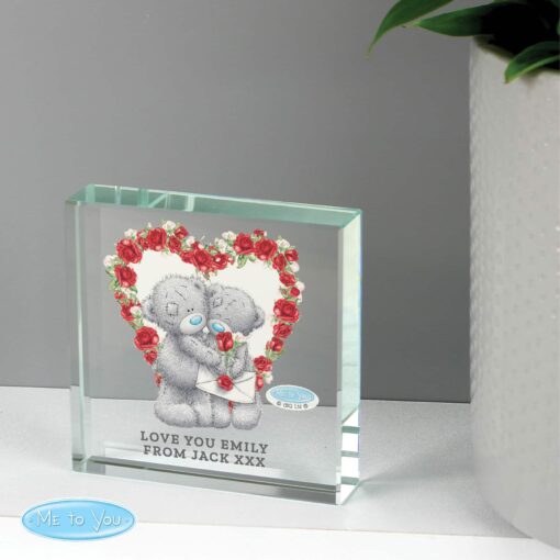 (product) Personalised Me to You Valentine Large Crystal Token