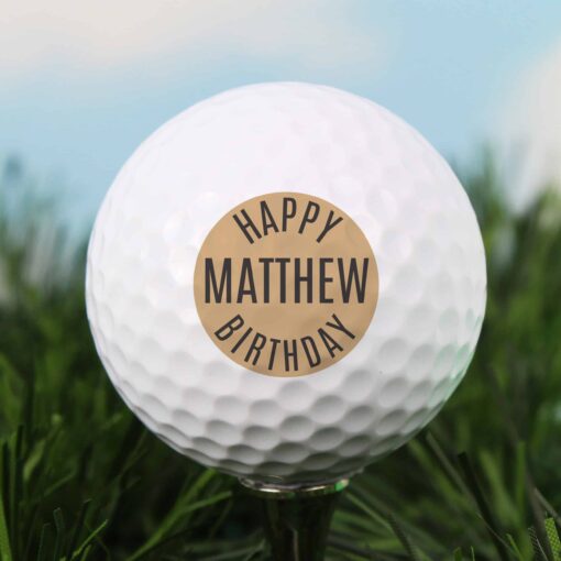 (product) Personalised Happy Birthday Golf Ball