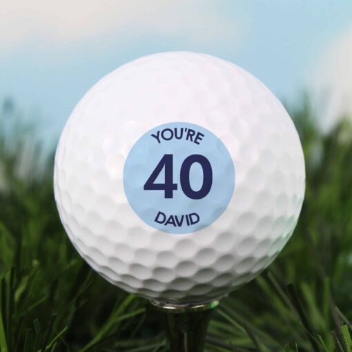 (product) Personalised Blue Big Age Golf Ball