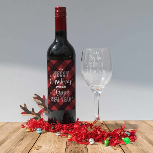 (product) Merry Christmas Red Wine Gift Set