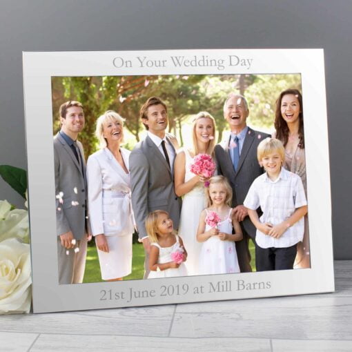 (product) Personalised 10x8 Landscape Silver Photo Frame