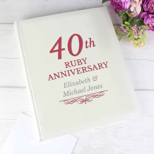 (product) Personalised 40th Ruby Anniversary Traditional Album