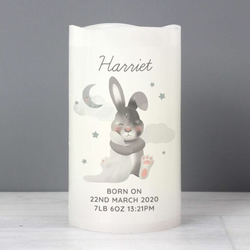(product) Personalised Baby Bunny LED Candle